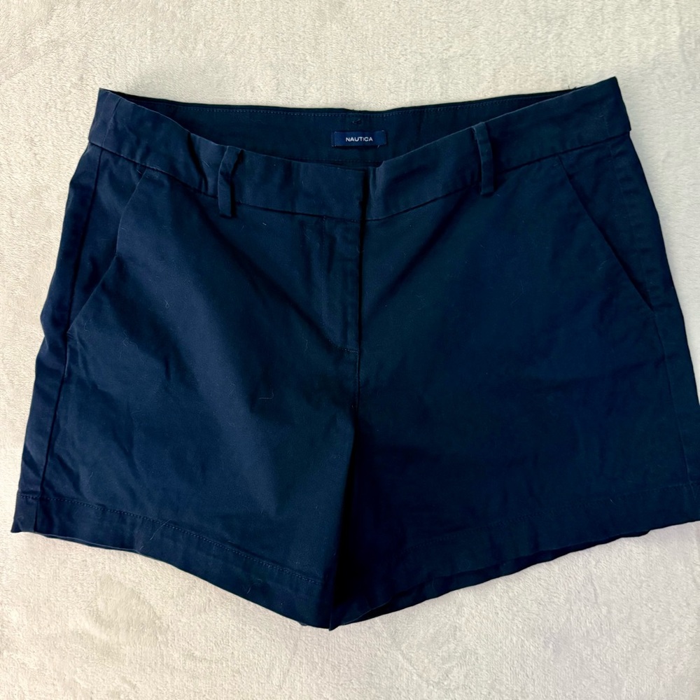 Nautica Navy Blue Bermuda Shorts Classic Style